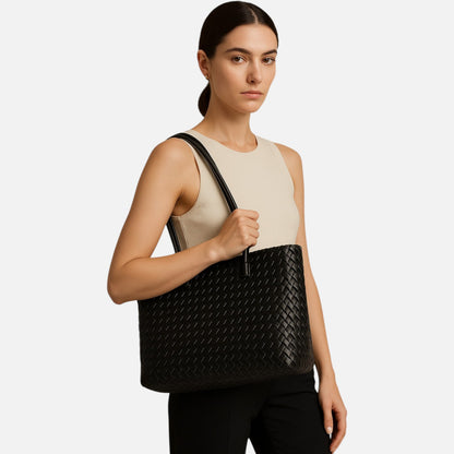 The Woven Leather Tote Bag